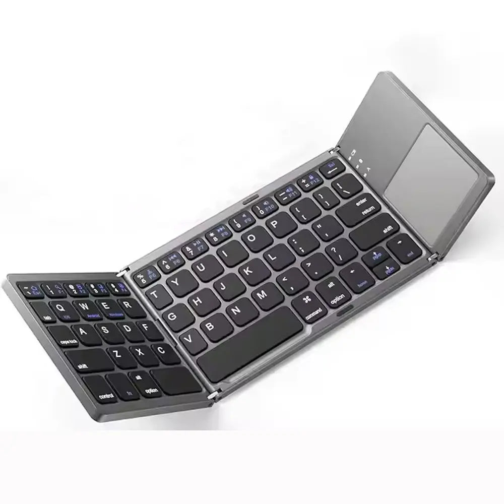 Clavier sans fil pliable avec souris intégré